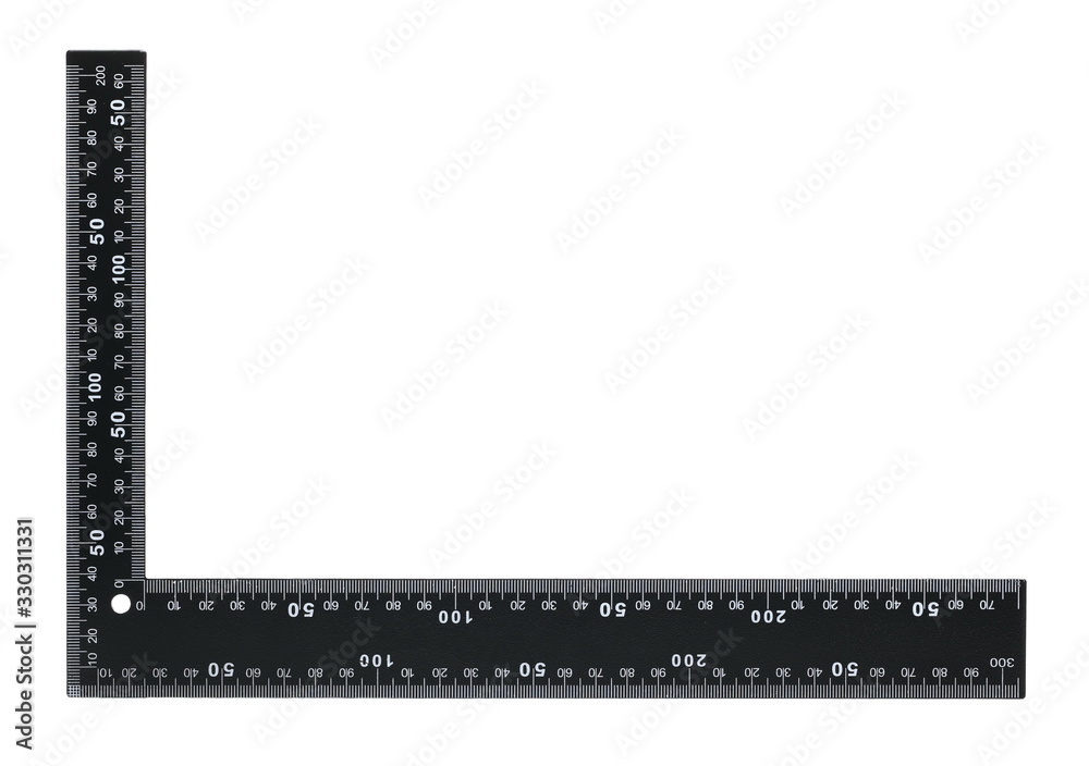 Black metal engineer corner ruler isolated on white background with clipping  path Photos | Adobe Stock