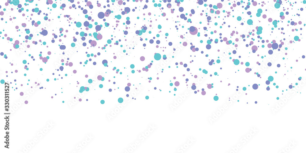 Falling color dots. Fun background. Vector.