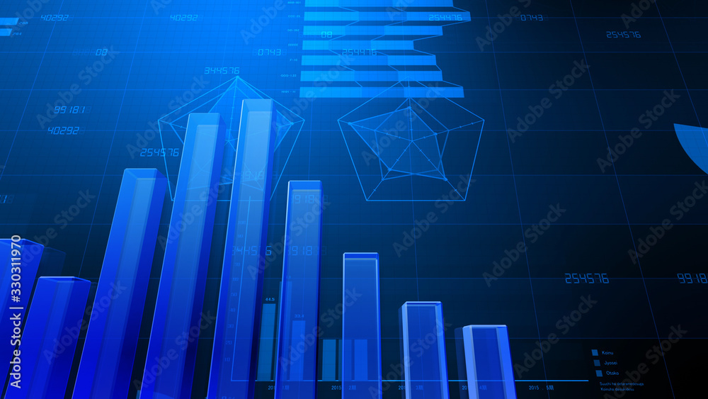 Business Economy Data Graph Chart Bar Growth Success 3D illustration background Business Economy Data Graph Chart Bar Growth Success 3D illustration background