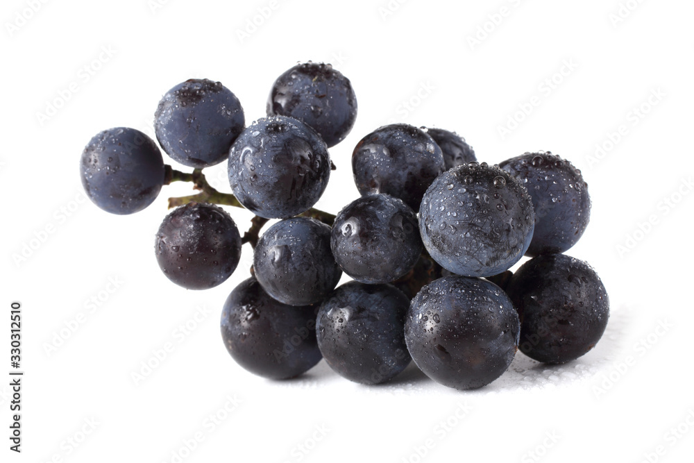 Wine grape isolated on white