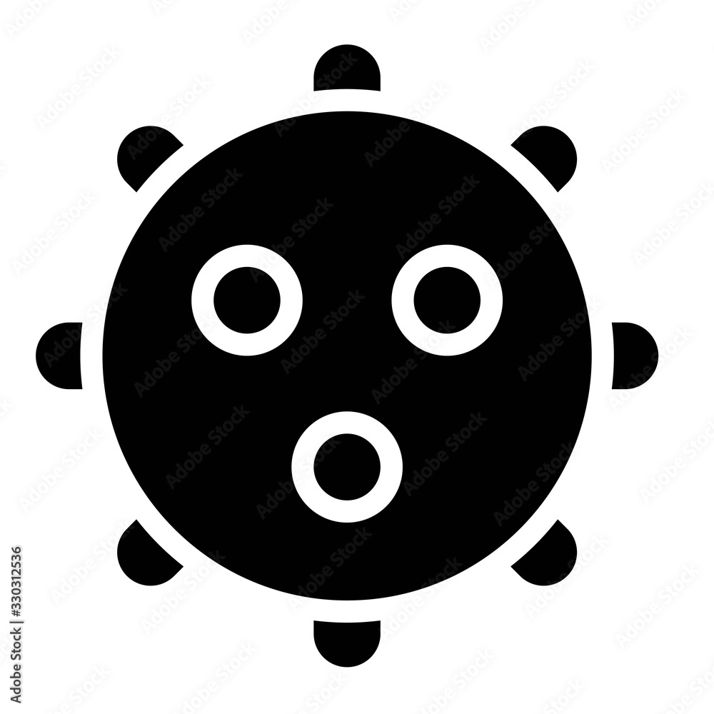 Virus or Bacteria vector illustration, solid style icon