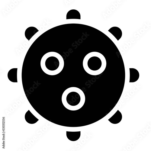Virus or Bacteria vector illustration, solid style icon