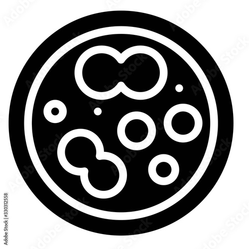 Petri dish vector illustration, solid style icon