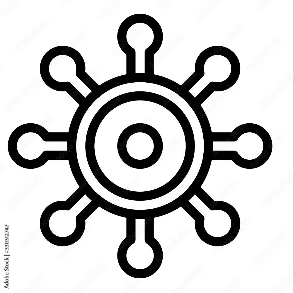 Virus or Bacteria vector illustration, line style icon Virus or Bacteria vector illustration, line style icon