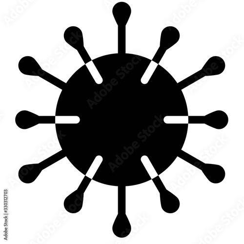 HIV or AIDS vector illustration, solid style icon