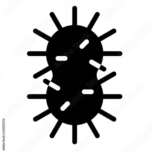 Virus or Bacteria vector illustration, solid style icon