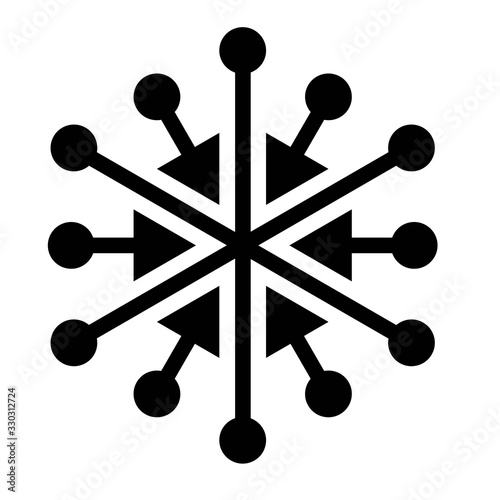 Virus or Bacteria vector illustration, solid style icon