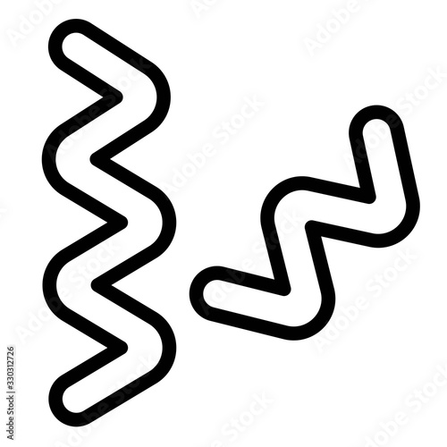 Virus or Bacteria vector illustration, line style icon