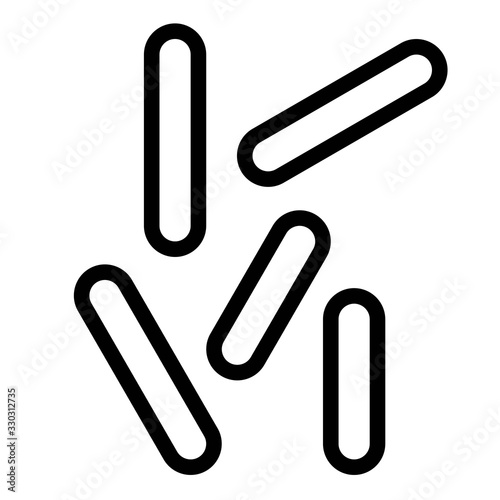 Tuberculosis virus vector illustration, line style icon