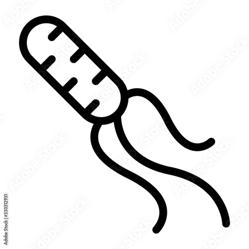 Helicobacter pylori vector illustration, line style icon