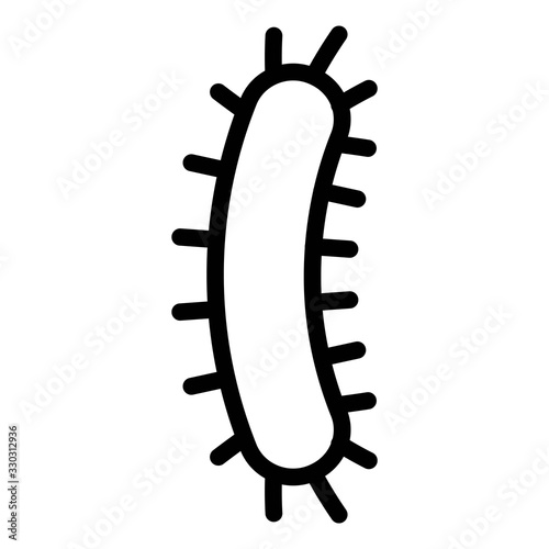Virus or Bacteria vector illustration, line style icon
