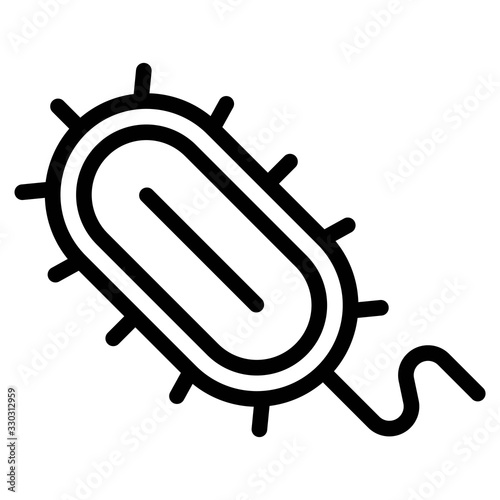Virus or Bacteria vector illustration, line style icon