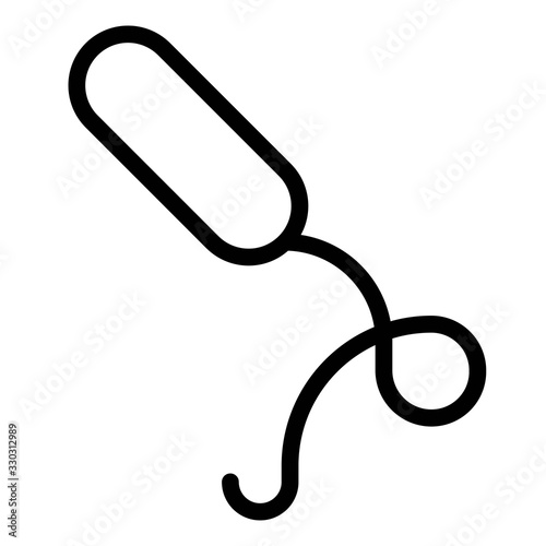 Virus or Bacteria vector illustration, line style icon