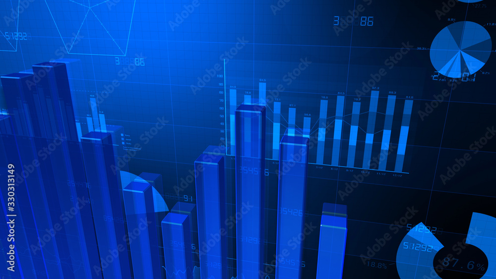 Business Economy Data Graph Chart Bar Growth Success 3D illustration background Business Economy Data Graph Chart Bar Growth Success 3D illustration background