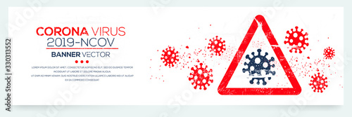 Creative (Corona virus -2019-nCoV ) Banner Word with Icons ,Vector illustration.