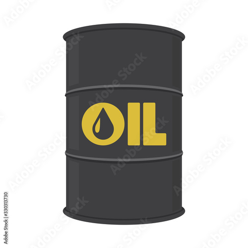 Oil barrel. Infographic symbol, icon. Vector illustration.