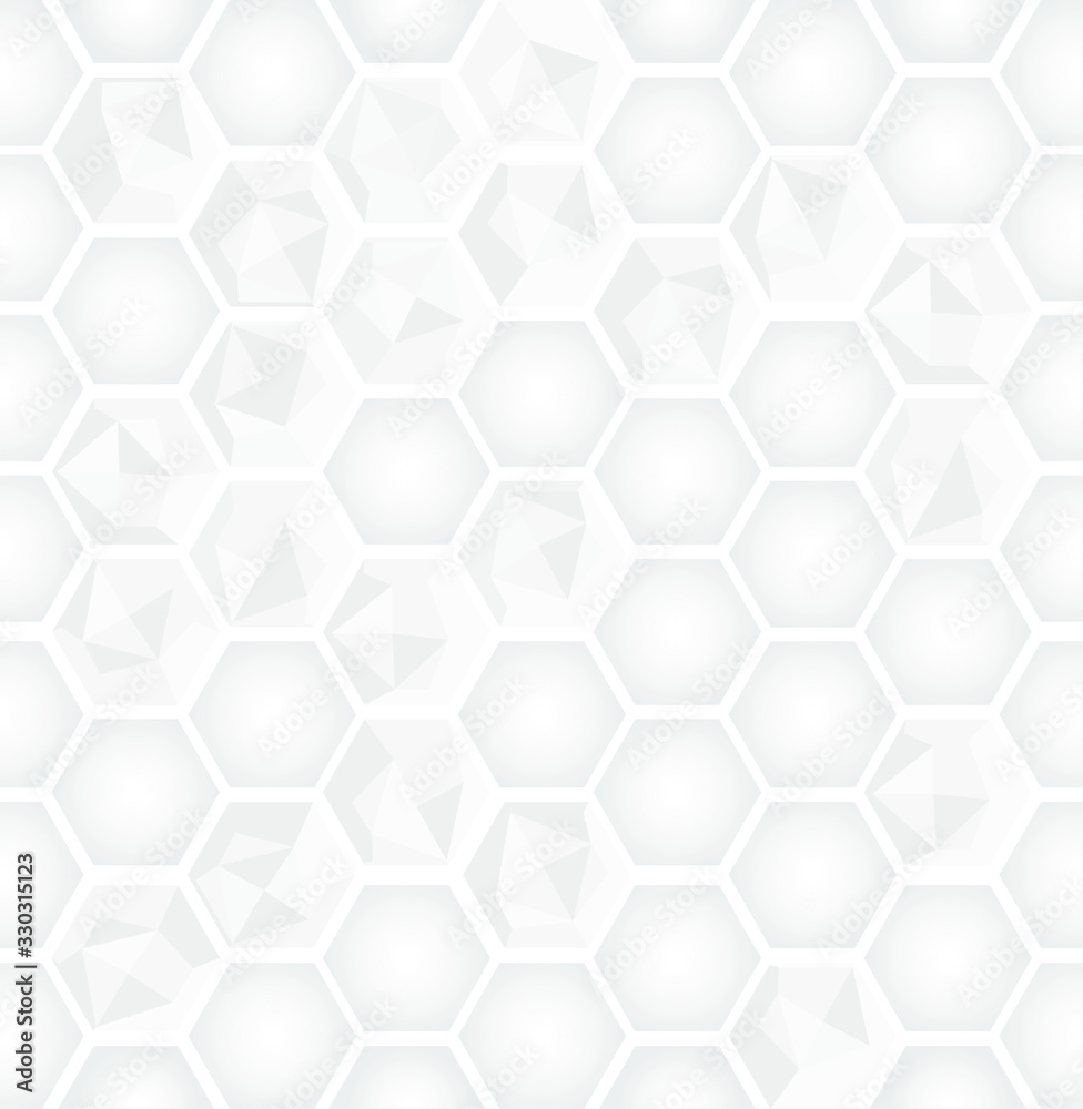 Fototapeta White and gray geometric abstract background vector illustration