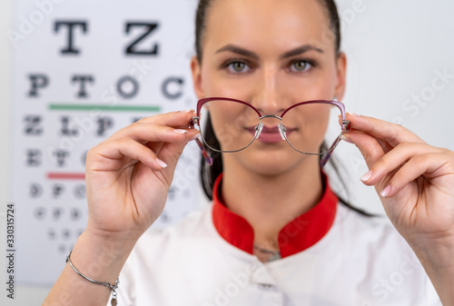 Young woman with glasses