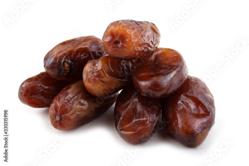 Date fruits isolated on white