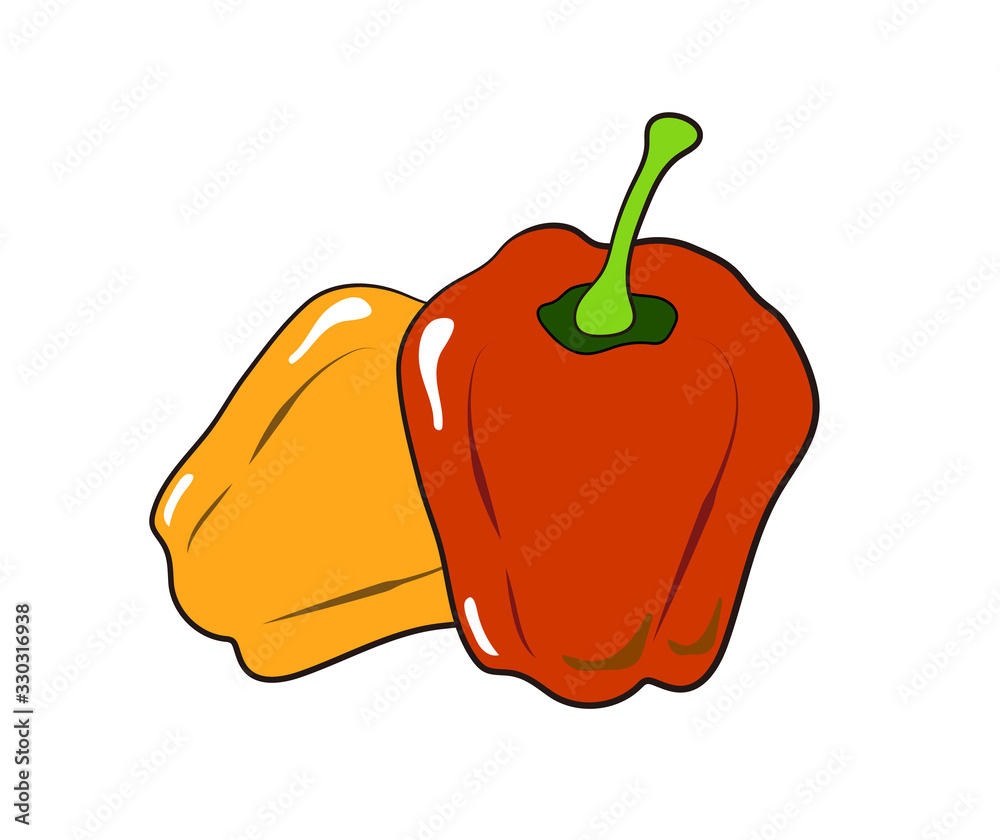 シンプルなパプリカのイラスト Stock Vector Adobe Stock