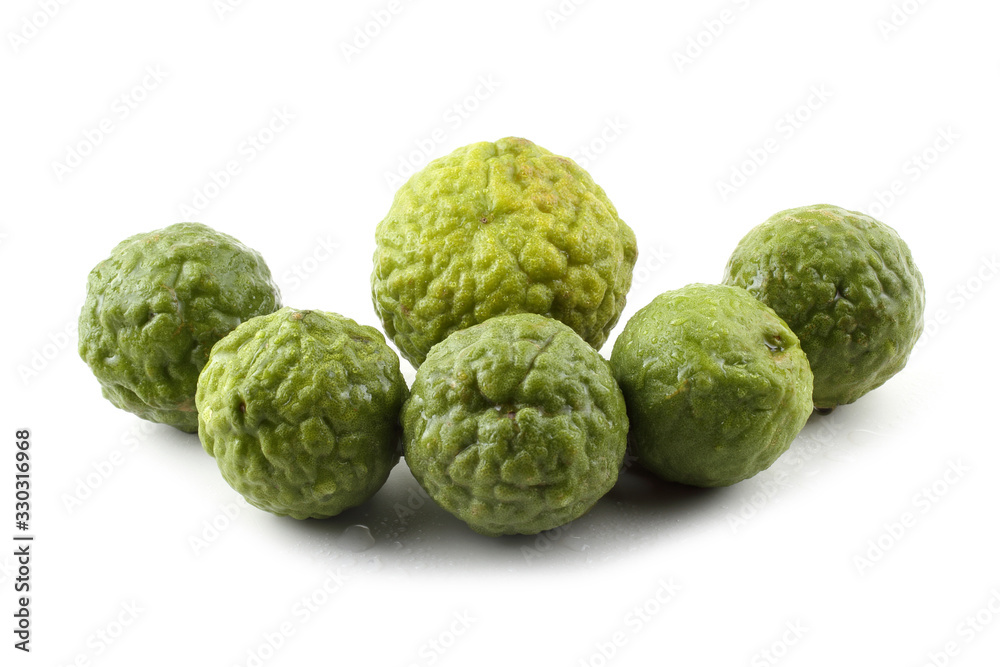 Obraz premium Kaffir lime isolated on white