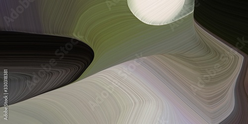 canvas background graphic with abstract waves illustration with dim gray, pastel gray and very dark green color © Eigens