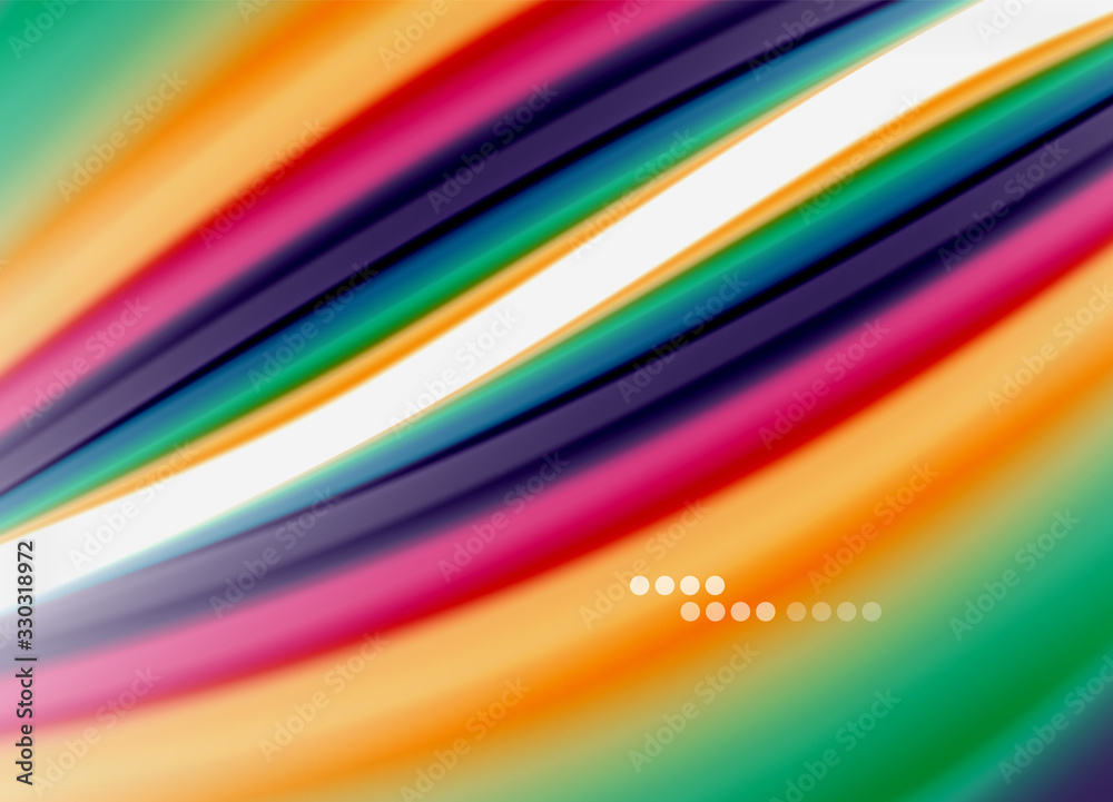 Wave lines abstract background, smooth silk design with rainbow style colors. Liquid fluid color waves. Vector Illustration Wave lines abstract background, smooth silk design with rainbow style colors. Liquid fluid color waves. Vector Illustration