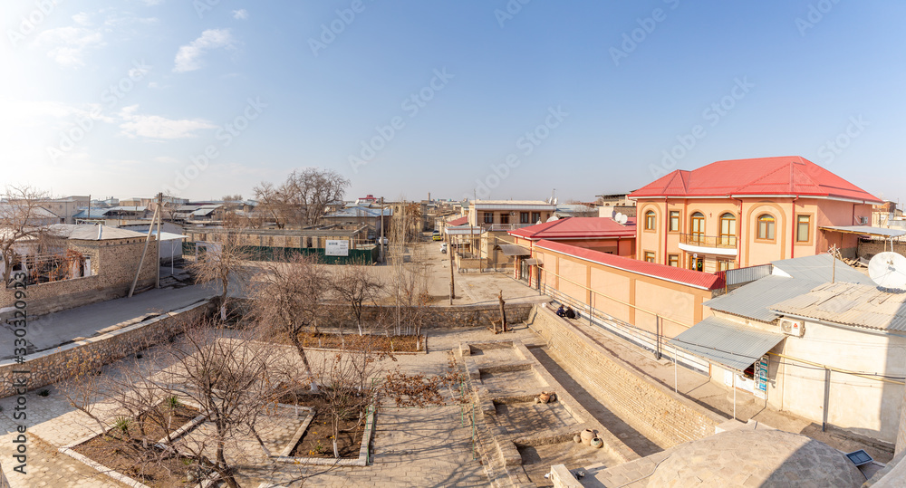 Street in the historical center of Bukhara. Bukhara city, Uzbekistan