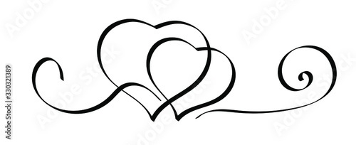 hearts icon on white background