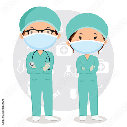 Doctors wearing masks