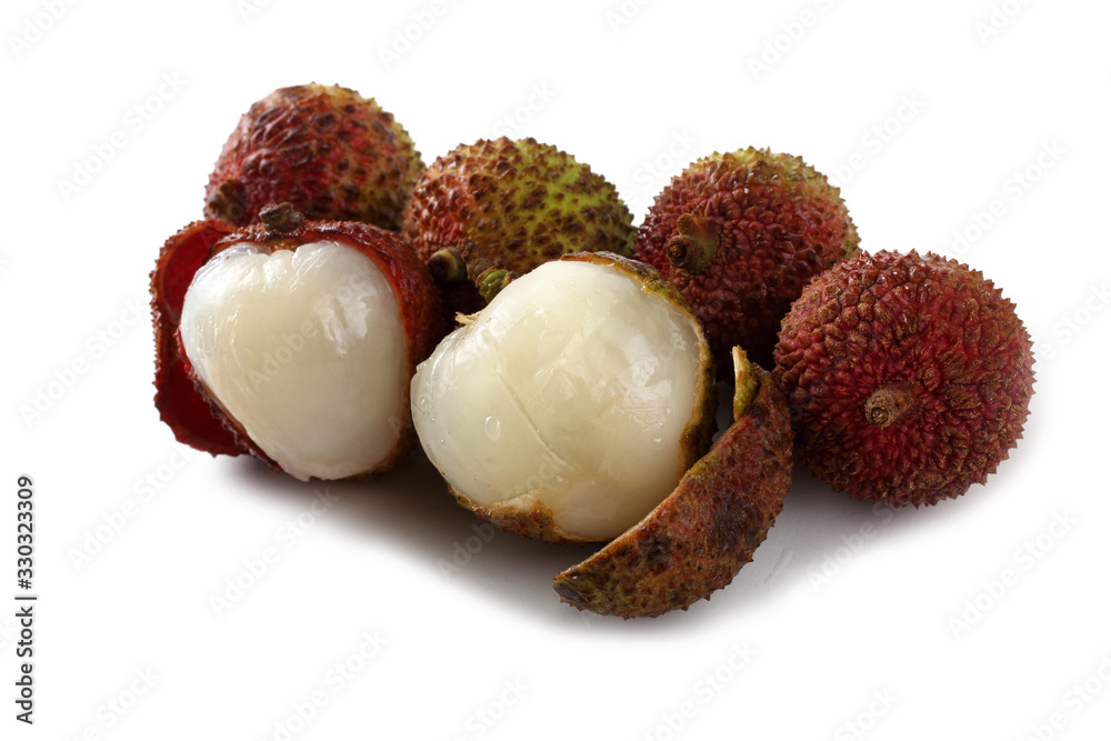 Lychee isolated on white Lychee isolated on white