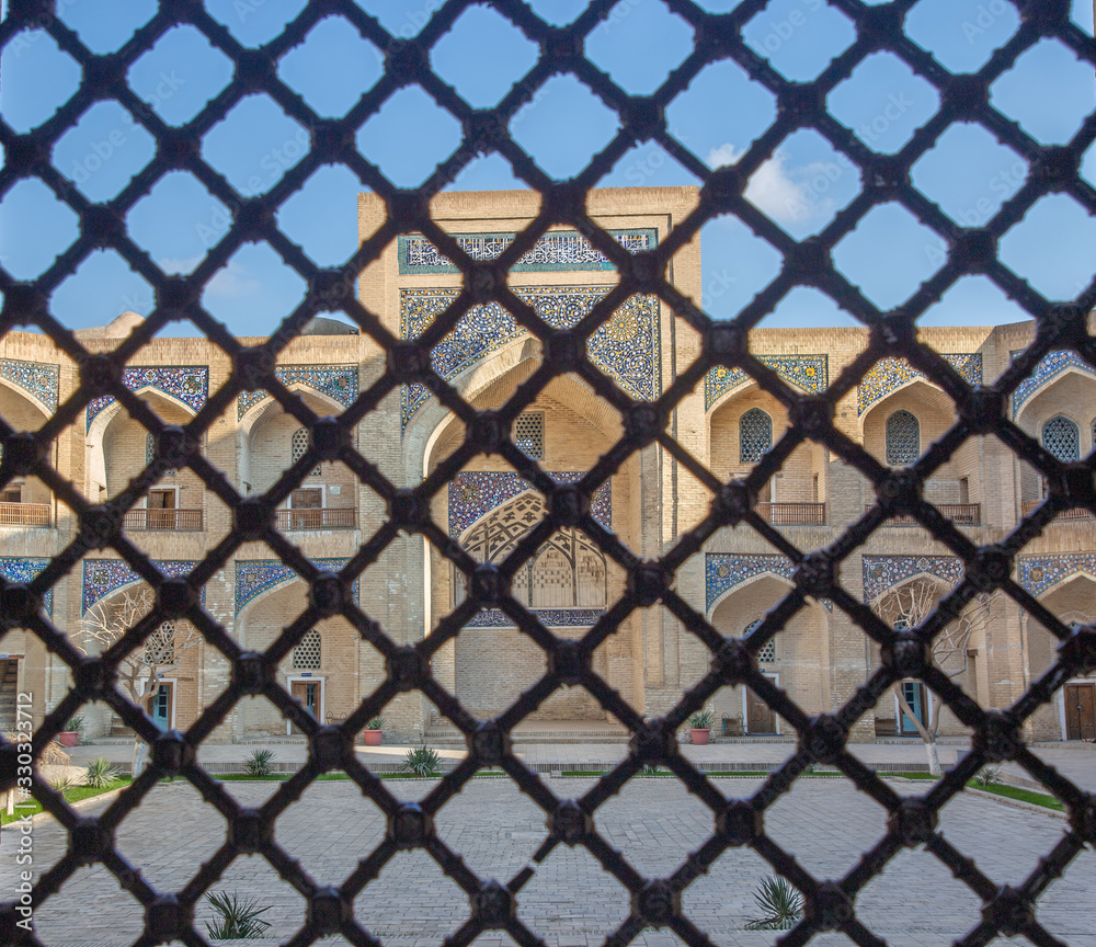 Naklejka premium Mir-i Arab madrasa, POI Kalyan architectural complex, Bukhara city, Uzbekistan