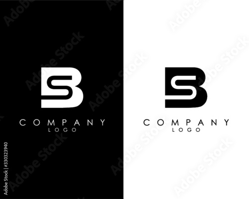 Initial Letter bs, sb abstract company Logo Design vector photo