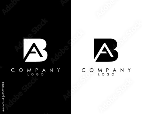 Initial Letters BA, AB abstract company Logo Design vector photo