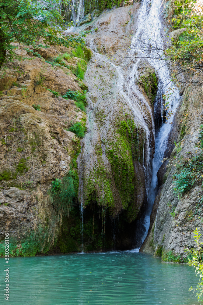 Kaya Bunar waterfall in Bulgaria, near Veliko Tarnovo.