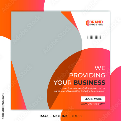 Digital business marketing social media post banner & square flyer