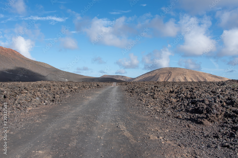 Volcanic landscape of Timanfaya National Park on island Lanzarote Volcanic landscape of Timanfaya National Park on island Lanzarote