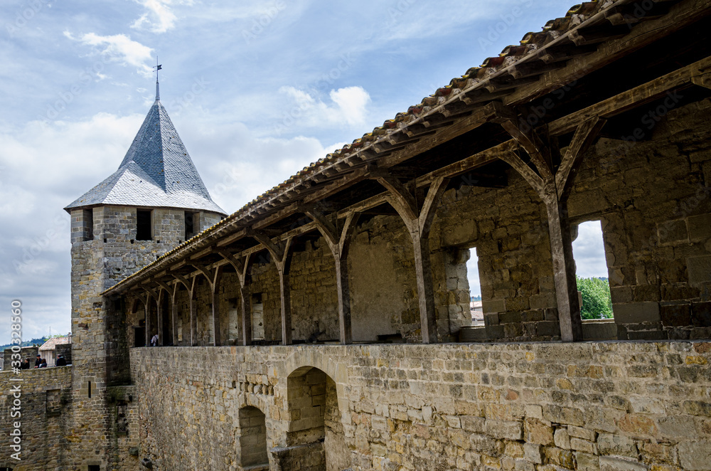 Obraz premium Medieval Fortress of Carcassonne, France
