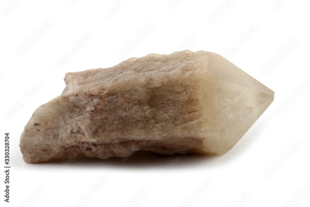 Rhinestone (rock-crystal) isolated on white. SiO2 Rhinestone (rock-crystal) isolated on white. SiO2