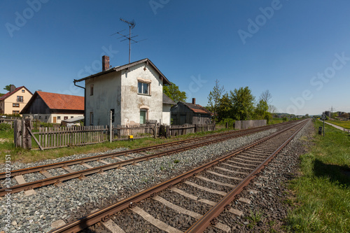 Old house next to railway line in Germany