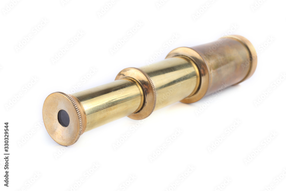 Retro spyglass isolated on white Retro spyglass isolated on white