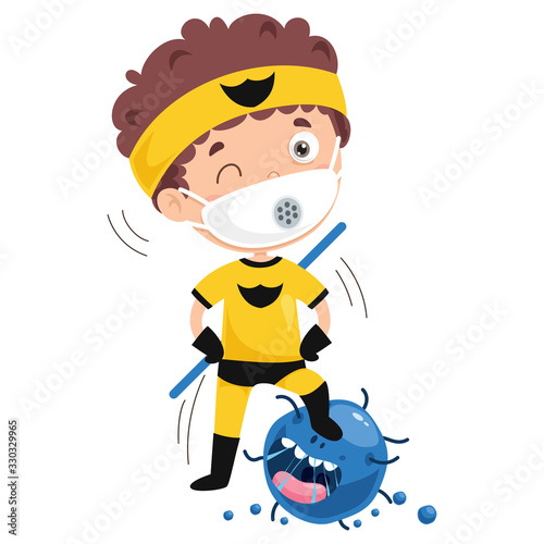 Health Care Concept With Cartoon Character