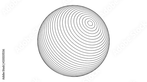 Abstract sphere, modern geometric design, vector illustration