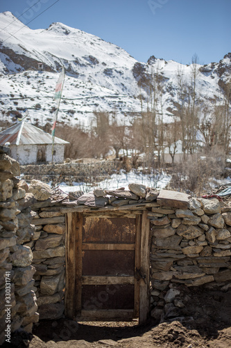 stone wall door