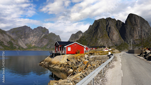 Lofoten Norway scenic road coastal landscape mountains 