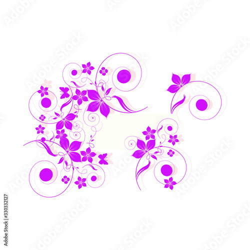 abstract floral background with flowers