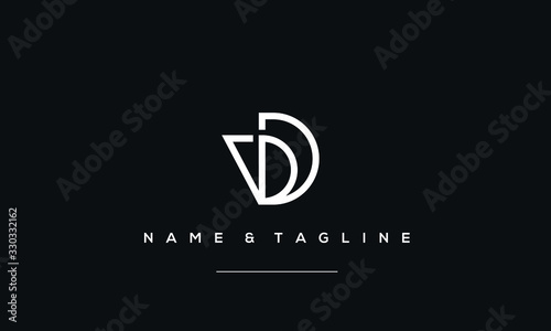 alphabet letters icon logo D