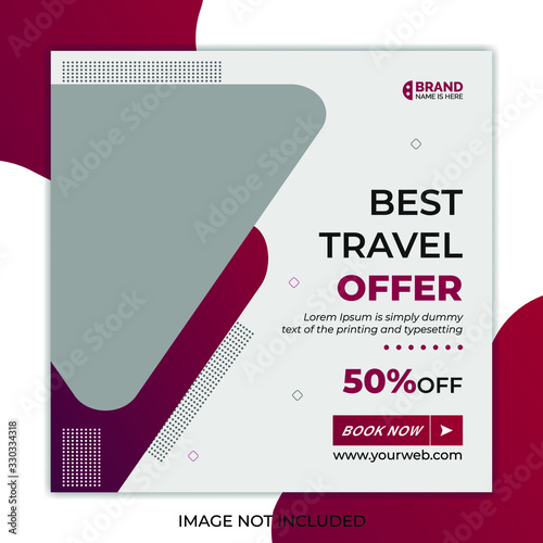 Tours & travel social media post template