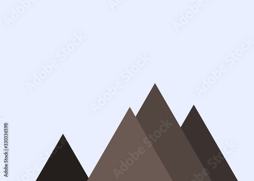 Mountains Panorame Abstract Random Placed Generative Art background illustration