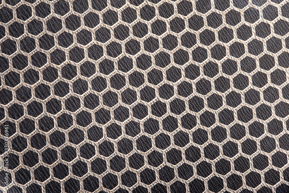 Super macro photo of non-stick frying pan surface closeup. Super macro photo of non-stick frying pan surface closeup.